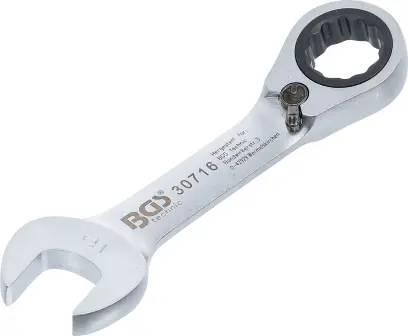 BGS 30716 Očkoplochý klíč 16 mm s ráčnou, extra krátký (BGS1030716)