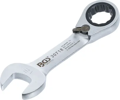 BGS 30718 Očkoplochý klíč 18 mm s ráčnou, extra krátký (BGS1030718)