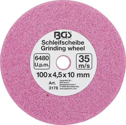 BGS 3178 Brusný kotouč 100 x 4,5 x 10 mm pro brusku pilových řetězů BGS (BGS103178)