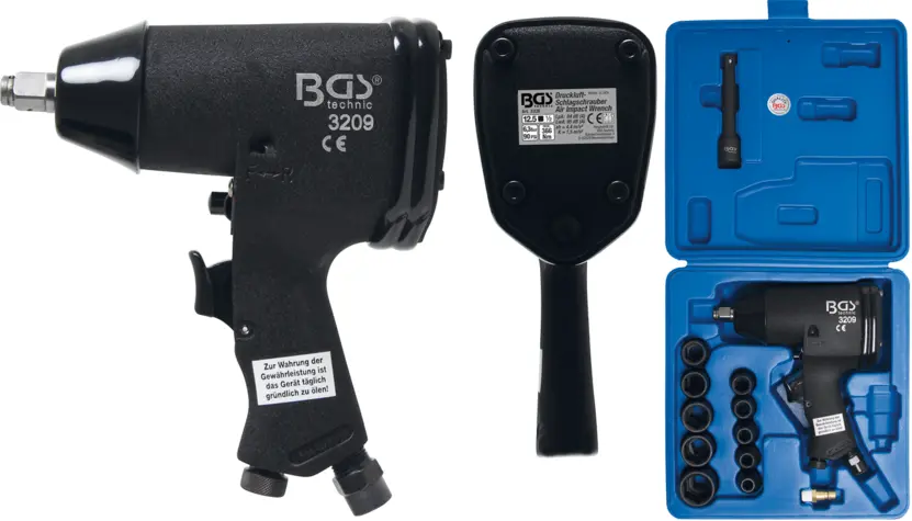 Pneumatický rázový utahovák 1/2" BGS103223. Sada 16 dílů (366 Nm) (BGS103223)