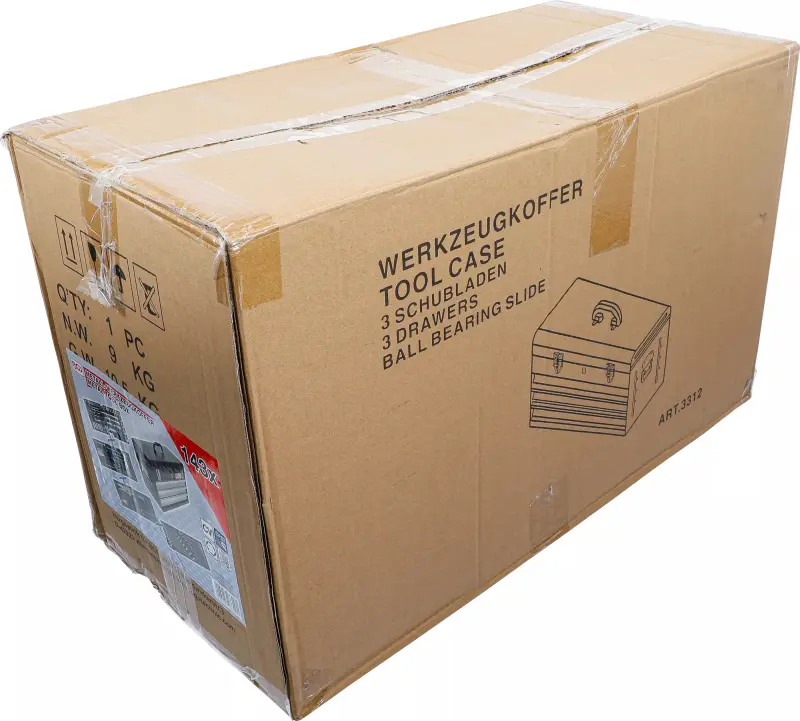 Kovový kufr na nářadí BGS103318. 3 zásuvky a 143 ks nářadí (BGS103318)