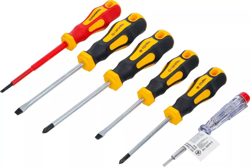 Elektrikářské šroubováky Kraftmann ploché/křížové BGS1035816 VDE. Sada 6 dílů (BGS1035816)