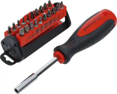 Šroubovací bity 1/4" Kraftmann 40 dílů se šroubovací rukojetí. BGS 35831 (BGS1035831)
