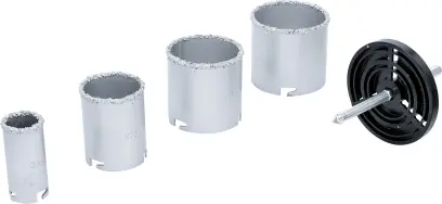 BGS 3910 Diamantové vykružovací korunky pr. 33-53-67-73 mm. Sada 6 dílů (BGS103910)