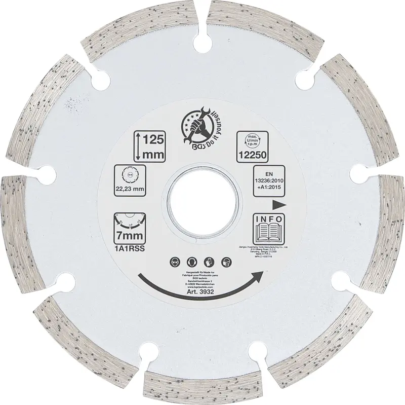 BGS 3932 Kotouč diamantový segmentový průměr 125 mm (BGS103932)