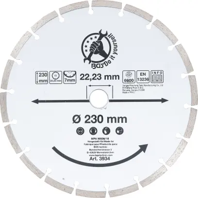 BGS 3934 Diamantový kotouč segmentový, průměr 230 mm (BGS103934)