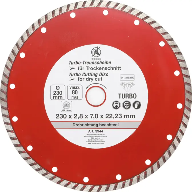 kotouč diamantový 230 mm, turbo segment (BGS103944)