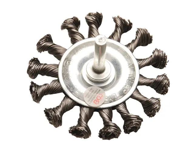 Talířový copanový kartáč pr. 75 mm BGS103982 na autoskla. Hřídel 6 mm (BGS103982)