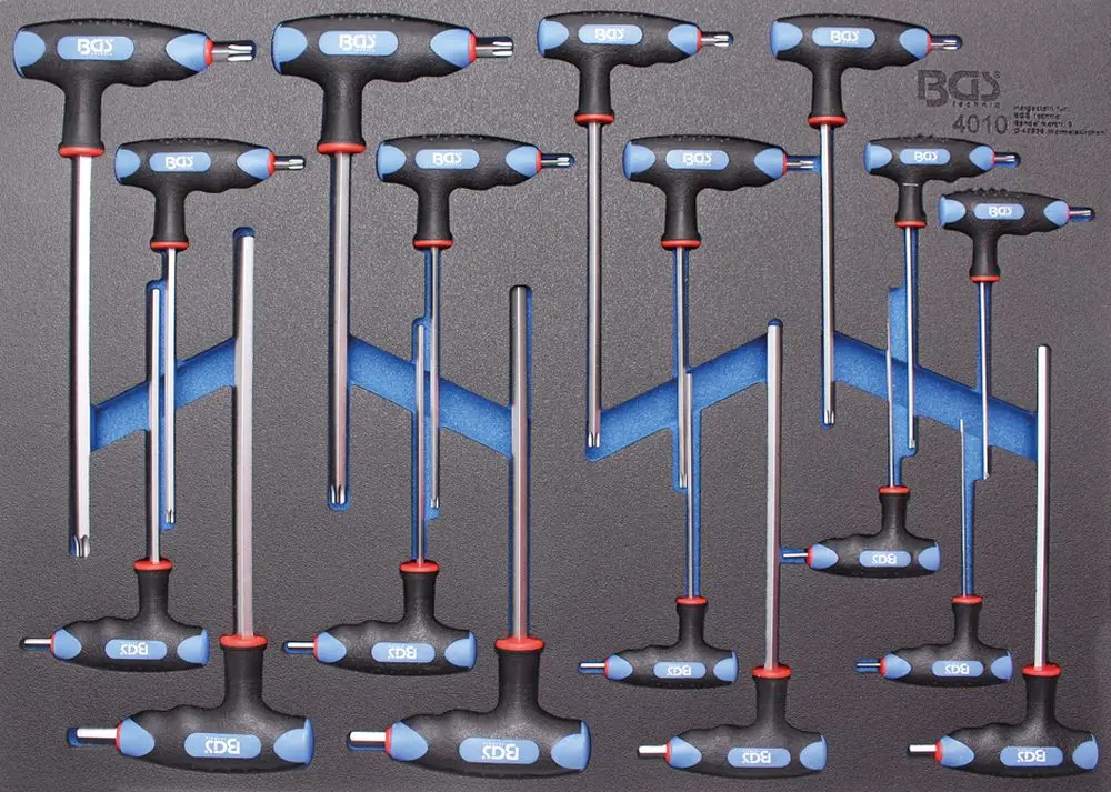 Nářaďový modul 3/3 - BGS104010 Šroubováky inbus a torx s T-rukojetí. Sada 18 dílů (BGS104010)