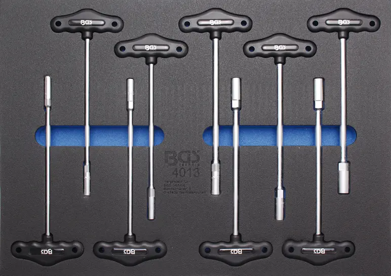 Nářaďový modul 1/3 - BGS104013 Šroubováky s T-rukojetí, vnější šestihran 6 ÷ 14 mm Pro torque. Sada 9 dílů (BGS104013)