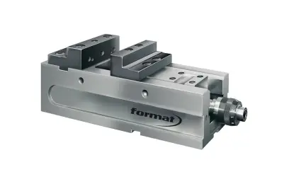 Kompaktní přesný NC svěrák Format FKG-L se stupňovitými čelistmi 125 mm
