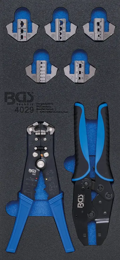 BGS 4029 Krimpovací a odizolační kleště. Sada 12 dílů (BGS104029)