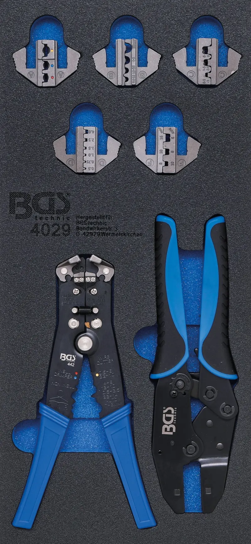 BGS 4029 Krimpovací a odizolační kleště. Sada 12 dílů (BGS104029)