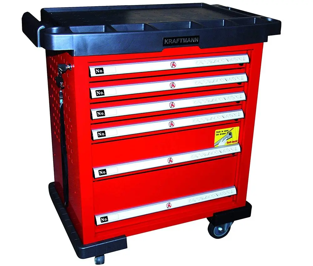 Pojízdný montážní vozík Kraftmann BGS104075-1, 6 zásuvek. Prázdný (BGS104075-1)