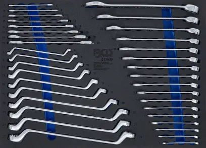 BGS 4089 Oboustranné ploché, očkové a očkoploché klíče 6 ÷ 27 mm. Sada 35 dílů (BGS104089)