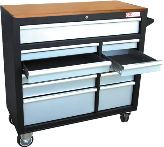 Montážní pojízdný vozík XL BGS104110, 11 zásuvek. Prázdný (BGS104110)