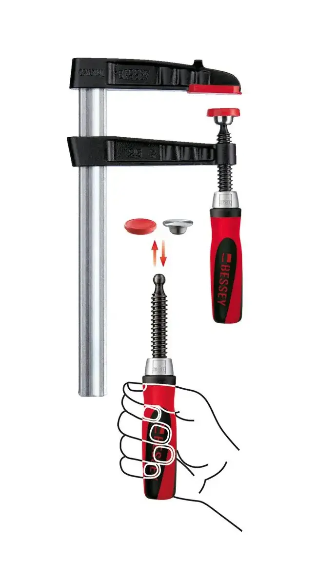 Tuhá šroubová svěrka Bessey TG16-2K z temperované litiny 160/80 mm (BES TG 16 2K)
