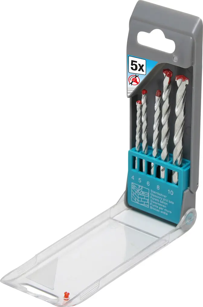 Vrtáky do kamene Kraftmann 4 ÷ 10 mm BGS1050807 Sada 5 dílů v kazetě (BGS1050807)