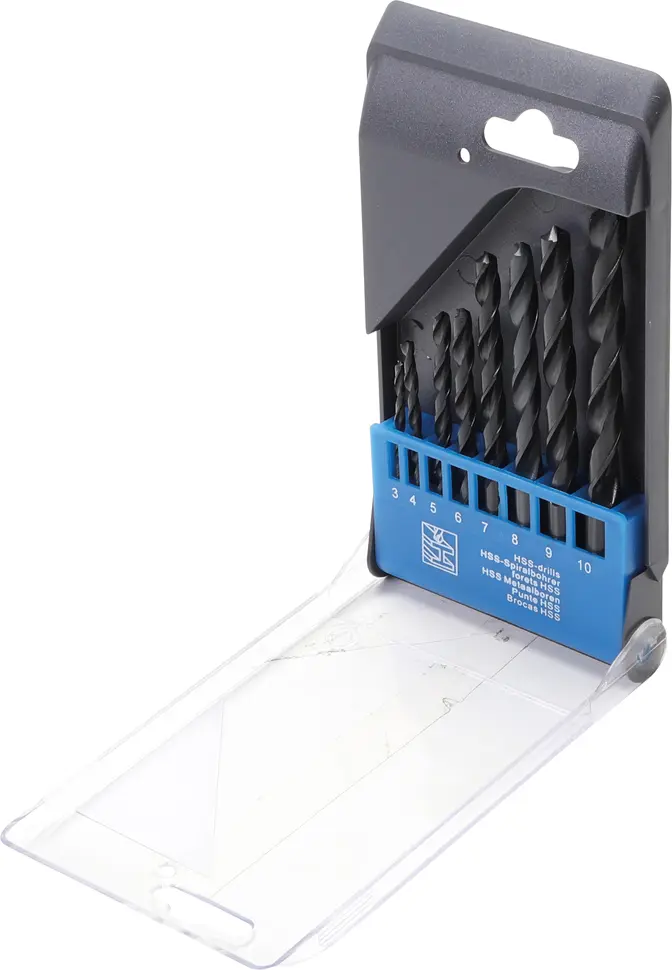 Vrtáky spirálové HSS Kraftmann 3 ÷ 10 mm BGS1050808 (Sada 8 ks) (BGS1050808)