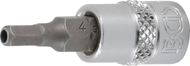 BGS 5156-4 Hlavice zástrčná 1/4" 6hran 4 mm s vrtáním (BGS105156-4)
