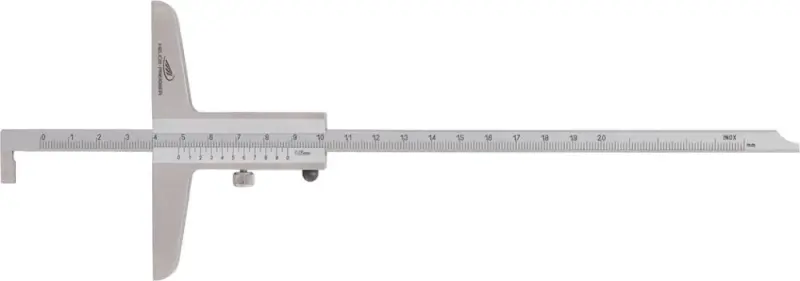Posuvný hloubkoměr zkráce ný měřicí kolík 1/20 200x 100mm HP