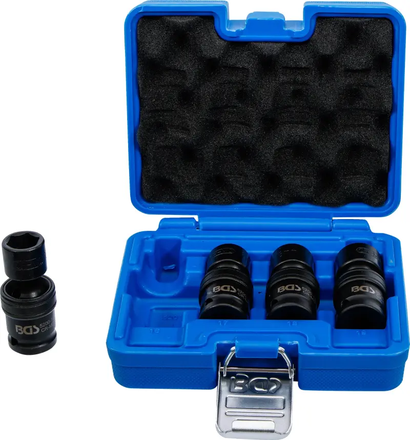 Nástrčné hlavice 1/2" šestihran 16 ÷ 19 mm BGS105200 kloubové, tvrzené (Sada 4 díly) (BGS105200)