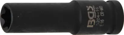 Nástrčná hlavice 1/2" E-Profil E16 BGS105204-16, prodloužená, tvrzená (BGS105204-16)