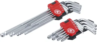 Sada zahnutých klíčů | dlouhé | T-profil (pro Torx (BGS100822)