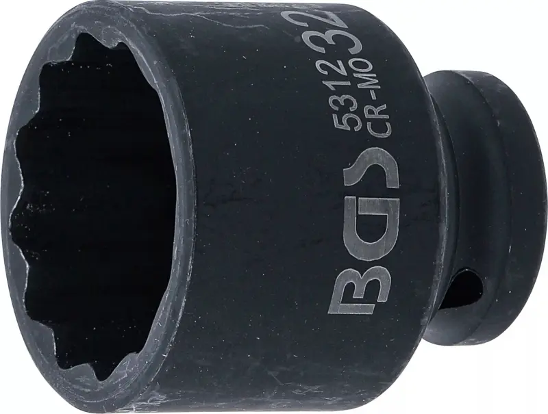 Nástrčná hlavice 1/2" 32 mm BS105312, 12hranná, rázová (BGS105312)