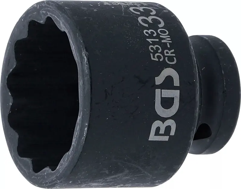 Nástrčná hlavice 1/2" 33 mm BG105313, 12hranná, rázová (BGS105313)