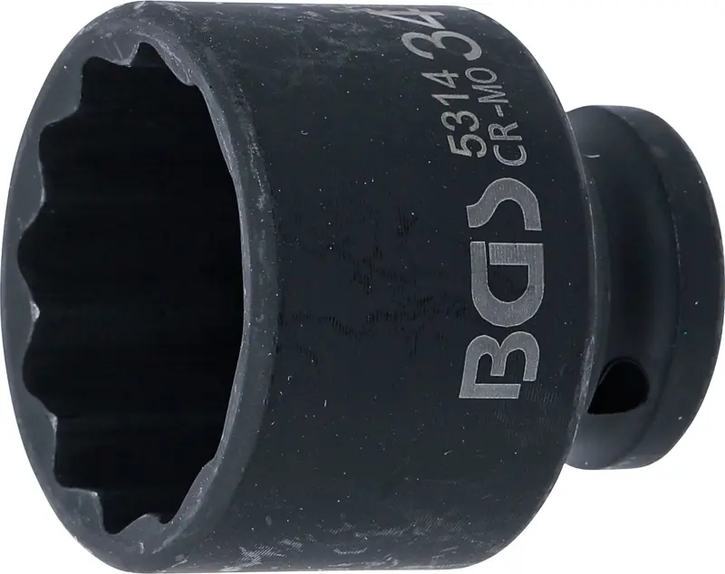 Nástrčná hlavice 1/2" 34 mm BGS15314, 12hranná, rázová (BGS105314)