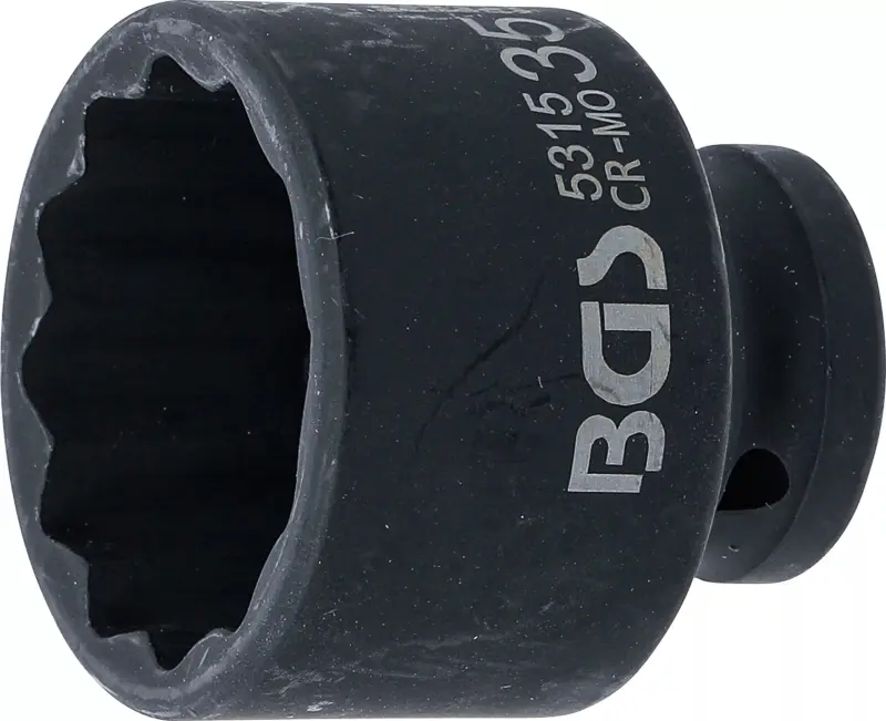 Nástrčná hlavice 1/2" 35 mm BGS15315, 12hranná, rázová (BGS105315)