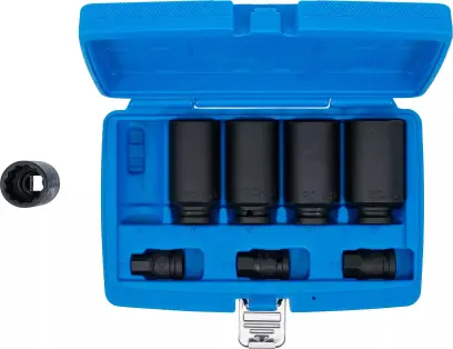 Nástrčné a zástrčné hlavice 1/2" BGS105335 pro náhonové hřídele, prodloužené. Sada 8 ks (BGS105335)
