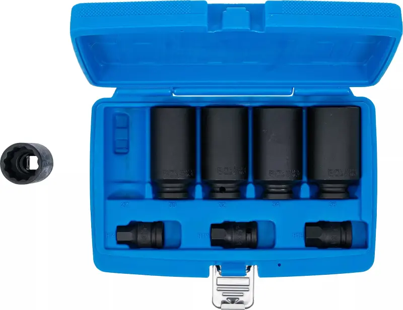 Nástrčné a zástrčné hlavice 1/2" BGS105335 pro náhonové hřídele, prodloužené. Sada 8 ks (BGS105335)