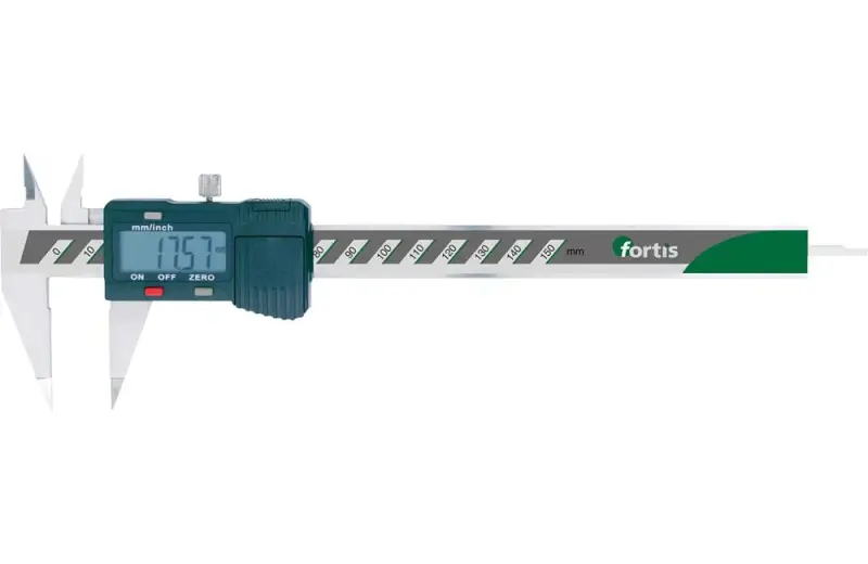 Digitální posuvné měřítko 150 mm, špičatá měřicí ramena Fortis 7441890150