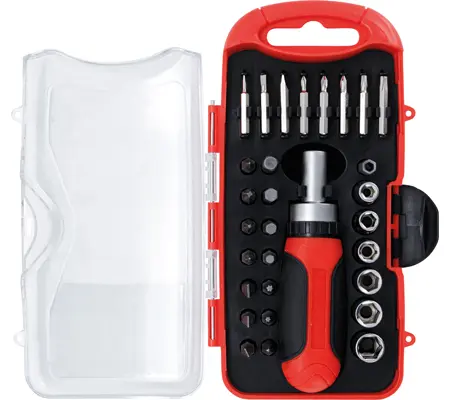 Sada nástrčných hlavic na klíče a bity | s ráčnovo (BGS1020130)