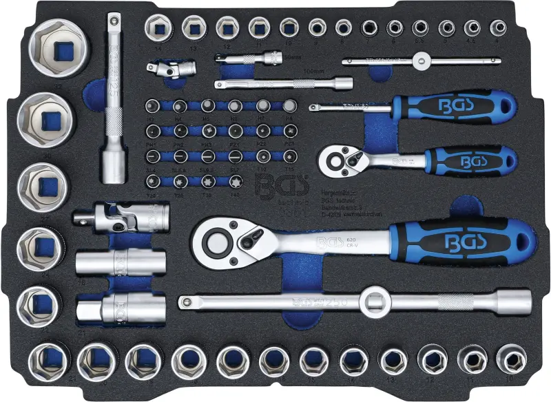 Pěnová vložka pro BGS BOXSYS1 & 2: Sada nástrčných, BGS 3351 (BGS103351)