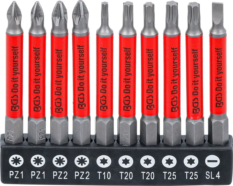 BGS 4831 Sada protiskluzových bitů, magnetická, 70 mm (10 dílná) (BGS104831)