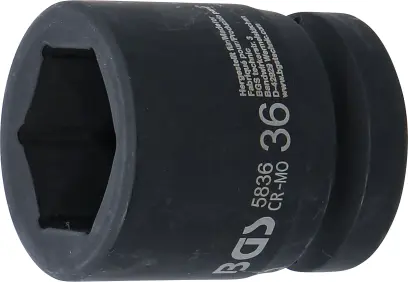 Nástrčná hlavice 1" 36 mm BGS105836 tvrzená, Pro Torque (BGS105836)