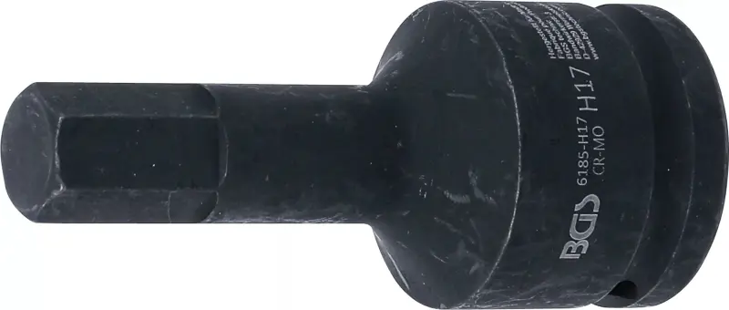 Zástrčná bitová hlavice 3/4" HEX 17 x100 mm BGS106185-H17 rázová (BGS106185-H17)