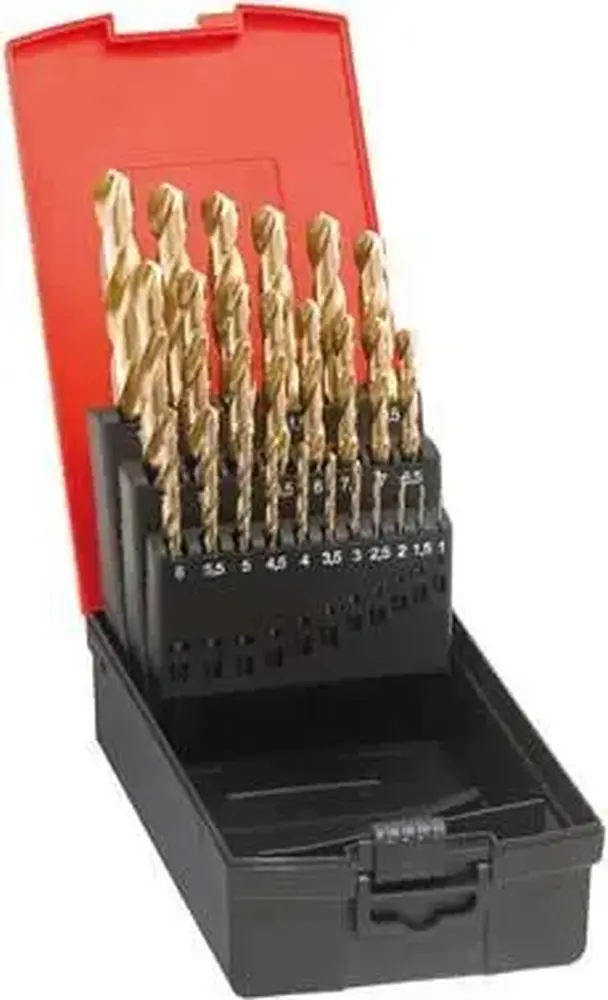 Sada spirálových vrtáků DIN338 HSS vybrušovaný TiN typ N 1-5,9mm FORMAT