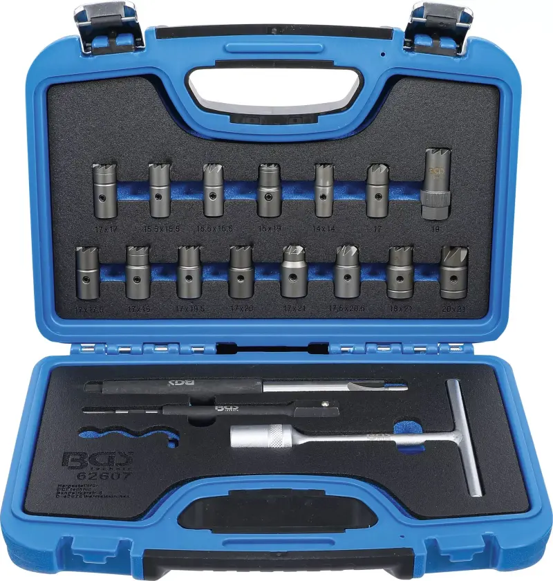 Frézy na sedla vstřikovačů BGS1062607 (Sada 19 dílů) (BGS1062607)