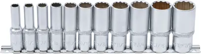 Nástrčné hlavice 3/8" BGS 6859 dvanáctihranné, prodloužené 11 dílů (BGS106859)