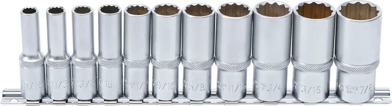 Nástrčné hlavice 3/8" BGS 6859 dvanáctihranné, prodloužené 11 dílů (BGS106859)