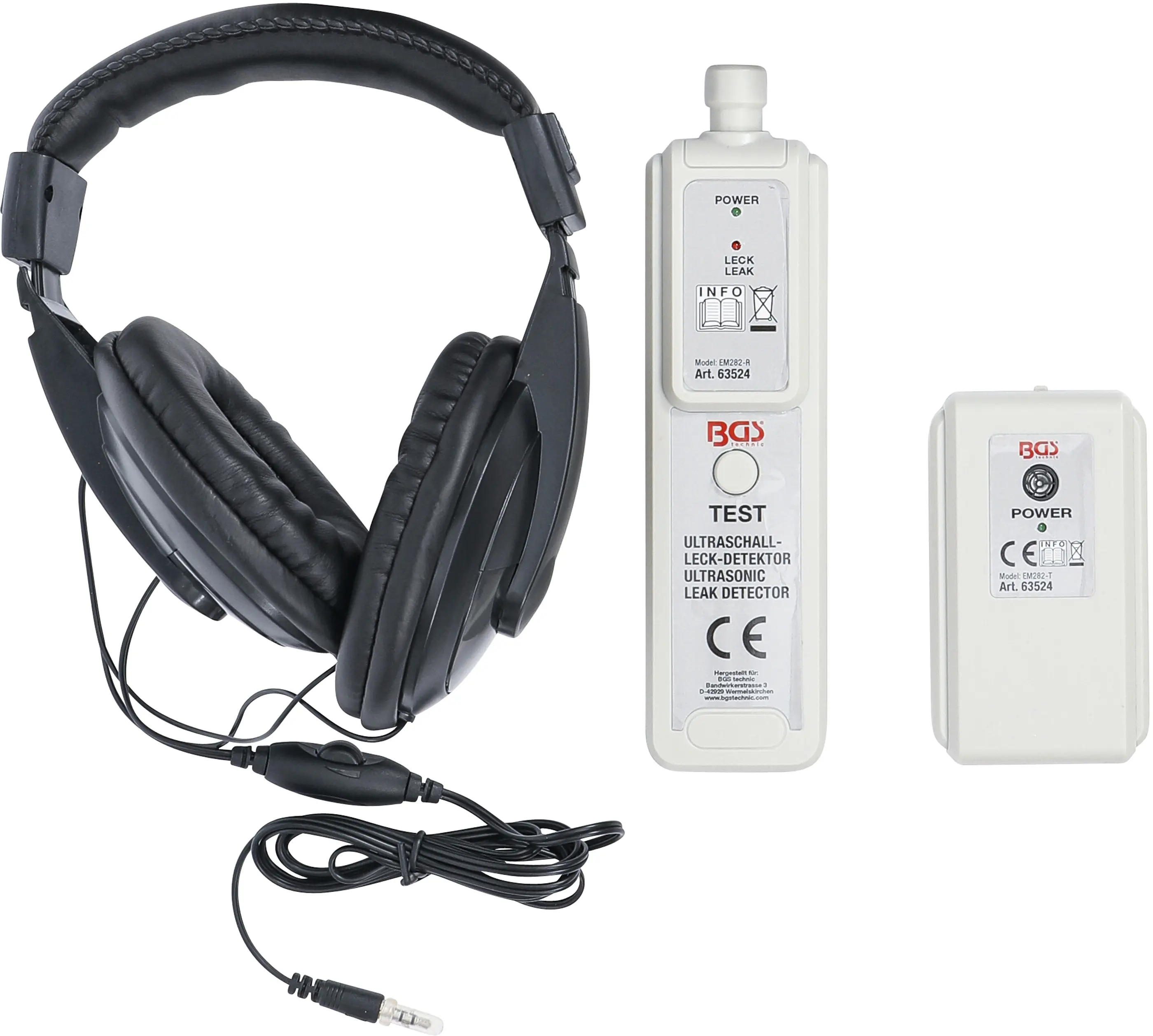 Ultrazvukový detektor pro zjištění netěsností BGS1063524 Plyn., vzduch. a vod. systémy (BGS1063524)