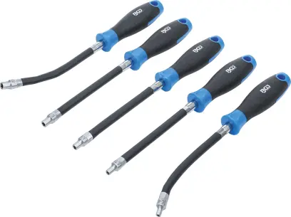 Flexibilní sada šroubováků s kulatou rukojetí  E-Profil E4 - E8  Délka čepele 150 mm  5dílná