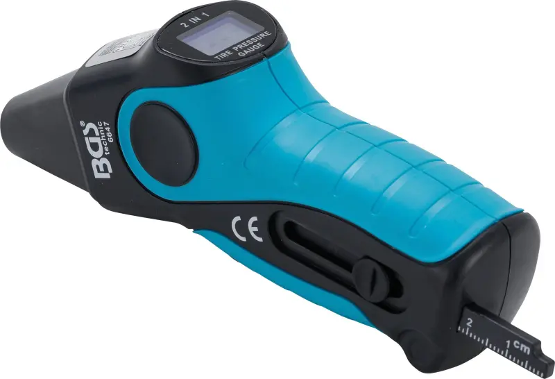 BGS 6647 Digitální měřič tlaku a hloubky vzorku pneumatik (BGS106647)