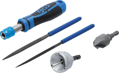 BGS 6773 Vnější/vnitřní odjehlovač 3 ÷ 19 mm a sada pilníků (BGS106773)