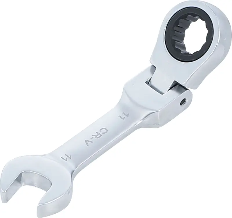 BGS 6911 Krátký očkoplochý klíč 11 mm s ráčnou, kloubový (BGS106911)