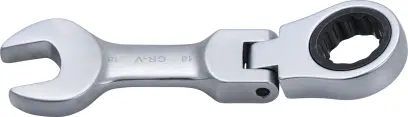 BGS 6918 Krátký očkoplochý klíč 18 mm s ráčnou, kloubový (BGS106918)